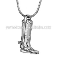 Park Cowboy knight Boot Cool Pet Cremation Necklace Memorial Ashes Urn Pendant Jewelry Keepsake